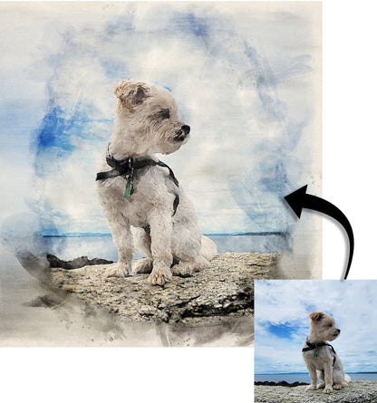 Personalized Watercolor Digital Print Only - You Print it yourself on your favorite item